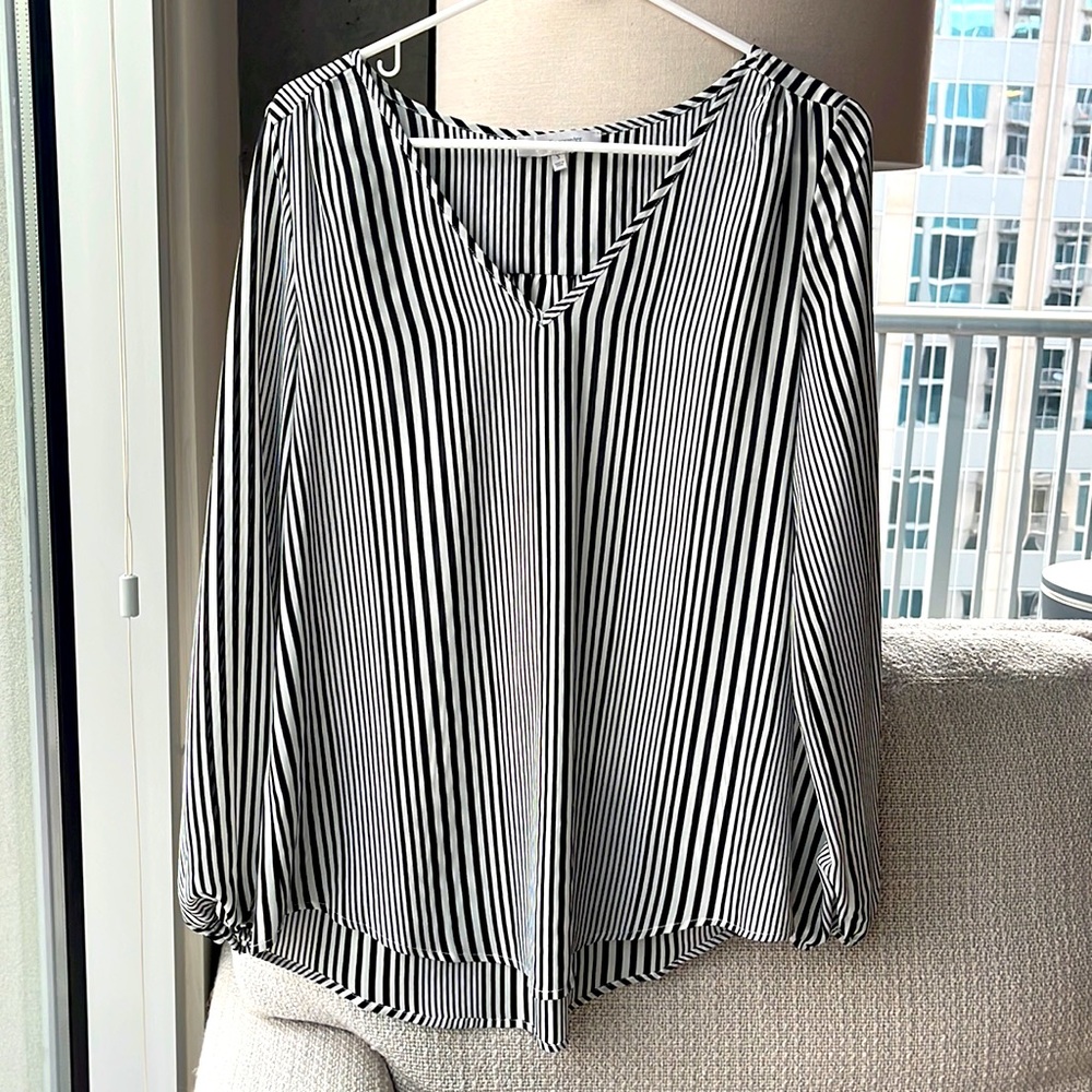 Long Sleeve Blouse Stripes, Size Small